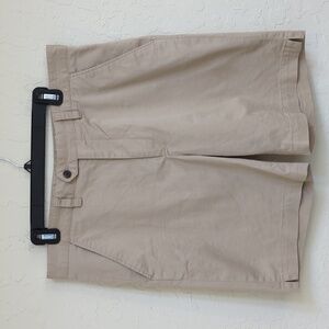 Zara Basic Cotton Light Beige Chino Shorts Size 32